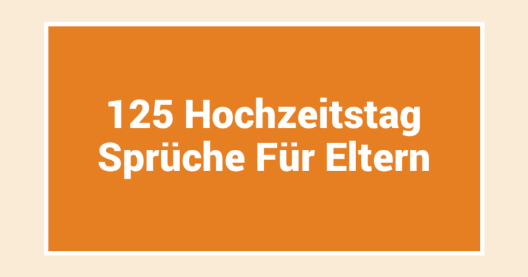 125 Hochzeitstag Sprüche Für Eltern